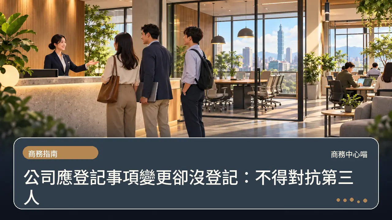 公司應登記事項變更卻沒登記：不得對抗第三人主題插畫