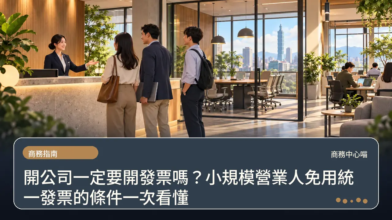 開公司一定要開發票嗎？小規模營業人免用統一發票的條件一次看懂主題插畫