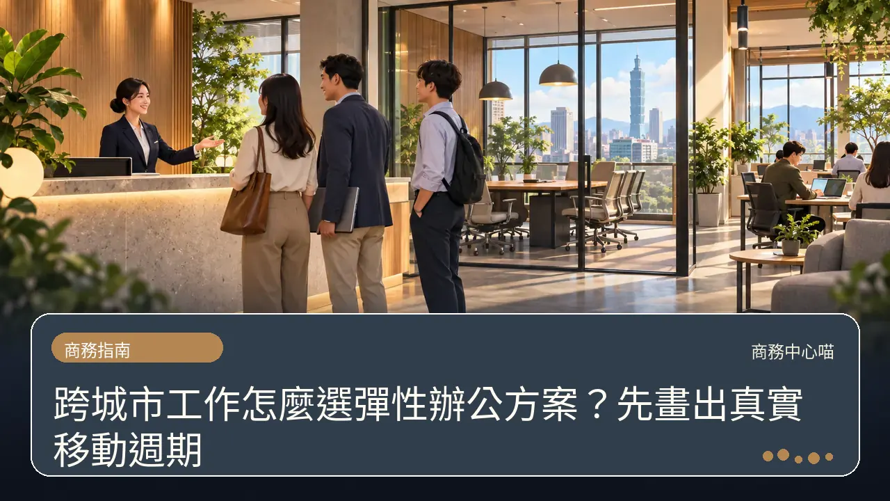 跨城市工作怎麼選彈性辦公方案？先畫出真實移動週期主題插畫