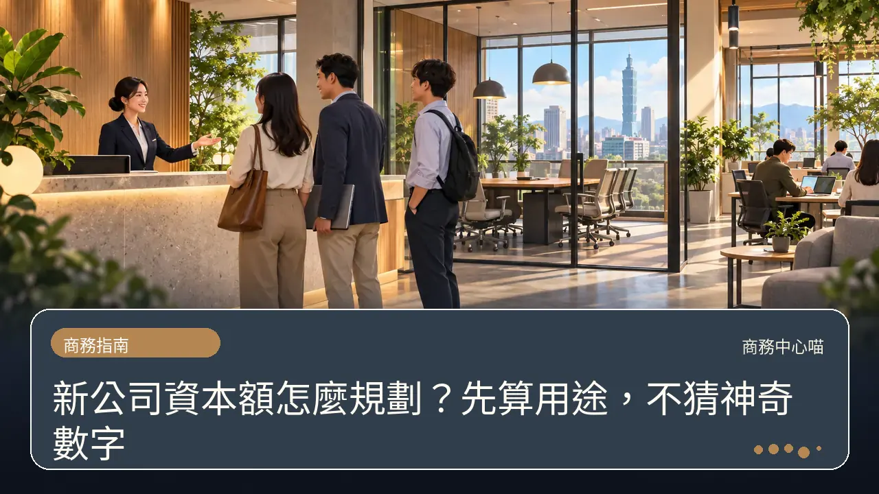 新公司資本額怎麼規劃?先算用途,不猜神奇數字主題插畫